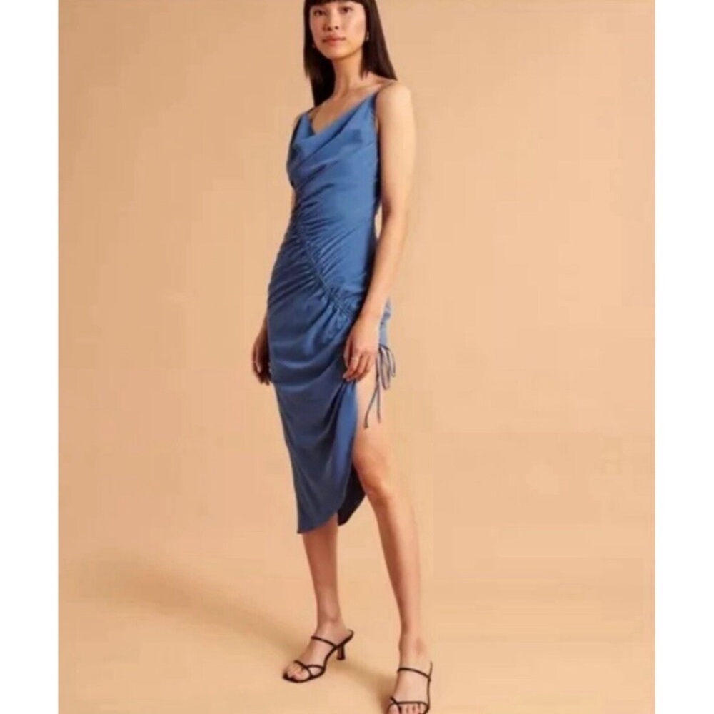 Abercrombie Black Low Back Asymmetrical Dress Sz M